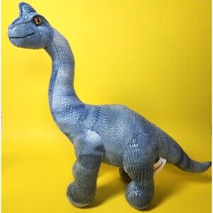 Aurora Dinosaur Plush Toy Diplodocus Stuffed Animal  Unusual Blue 16 in.